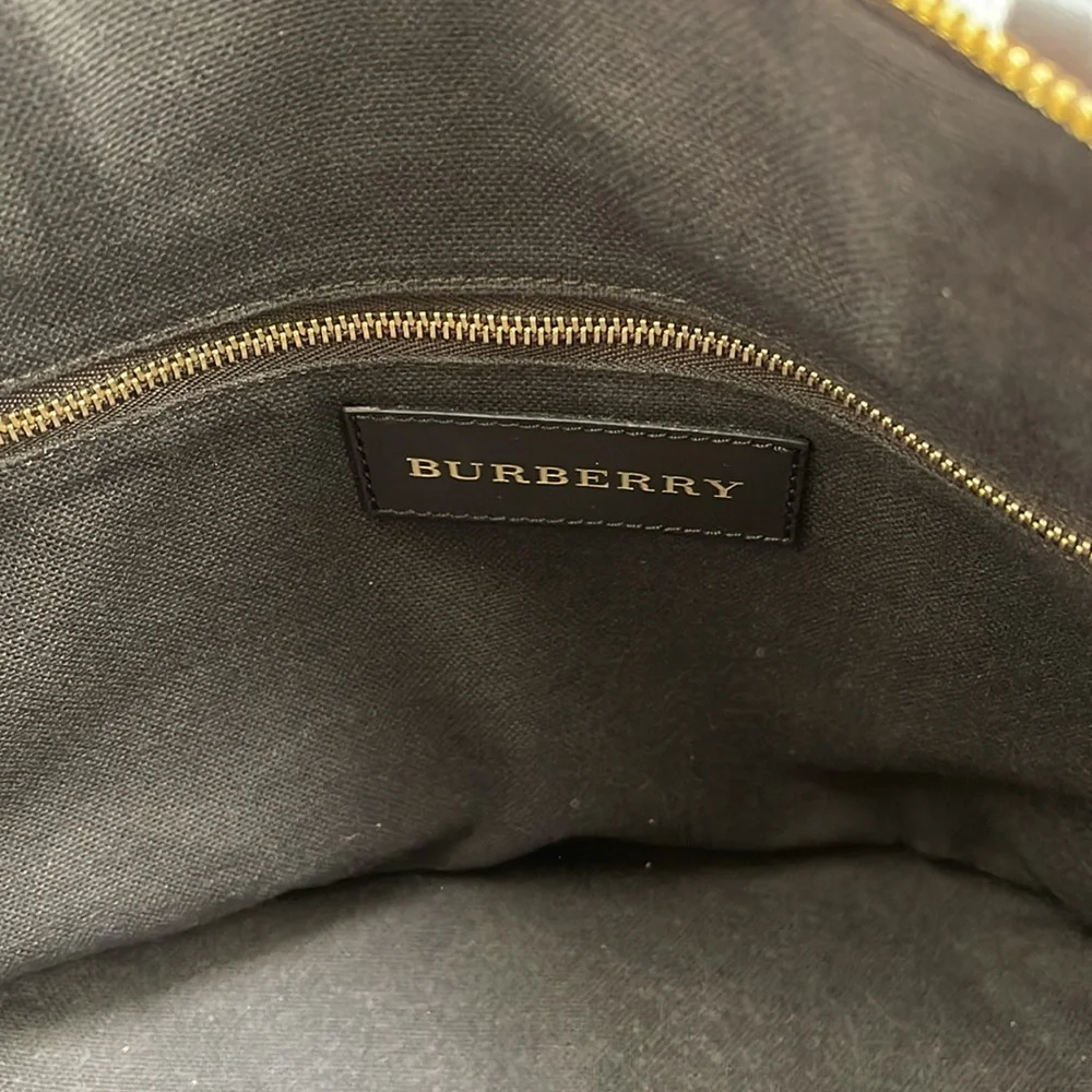 Authentic Burberry Plaid Haymarket Salisbury Tote Shoulder Bag Double Handle - Picture 12 of 17